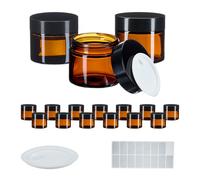 Vasetti Vetro 60ml Creme Cosmetici Contenitori Barattoli Viaggio Vuoti Etichette