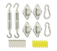 Relaxdays Set ganci di fissaggio per tende a vela