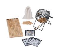Relaxdays Set gioco del bingo in legno