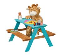 Relaxdays Set mobili giardino in legno per bambini