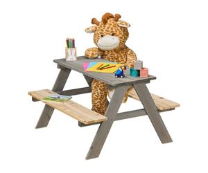Relaxdays Set mobili giardino in legno per bambini
