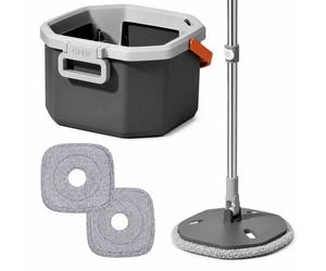 Relaxdays Set mop con serbatoio acqua pulita