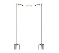 Relaxdays Set pali per luci esterne, 3 m