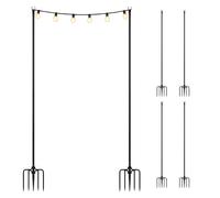Relaxdays Set pali per luci esterne, 3 m