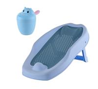 Relaxdays Set per il bagnetto, scodella lavacapelli anti-lacrime, blu
