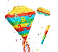Relaxdays Set piñata con cono, bastone e maschera