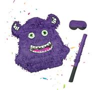 Relaxdays Set Pinata Mostro con bastone e maschera