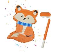 Relaxdays Set pinata volpe con bastone e maschera