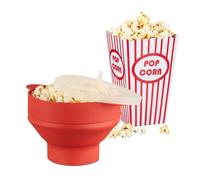 Relaxdays Set popcorn maker rosso + 48 sacchetti