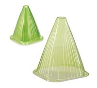 Relaxdays Protezioni per Piante, 32 Coni Protettivi Antilumaca e Anti Gelo, Piantine, HLP: 22x19x19 cm, PVC, Verde, 100% plastica, 32er Set