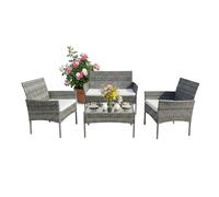 Relaxdays Set rattan 4pz
