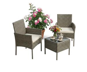 Relaxdays Set rattan3pz