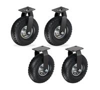 Relaxdays Set ruote fisse e girevoli 3.00-4