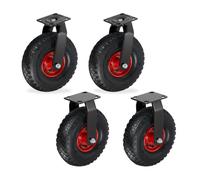 Relaxdays Set ruote fisse e girevoli 3.00-4