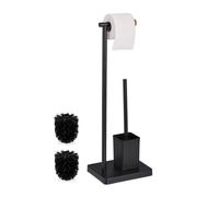 Relaxdays Set spazzolone WC con testine di scorta