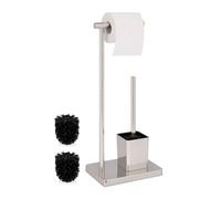 Relaxdays Set spazzolone WC con testine di scorta