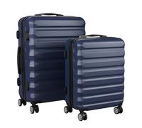 Relaxdays Set valigie, 2 pz, S+M, 4 Ruote, Guscio Rigido, Manico telesc., Lucchetto a codice