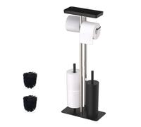 Relaxdays Set WC 4in1 con portarotoli e scopino