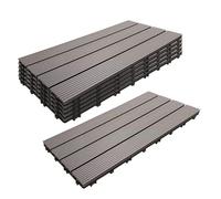 Relaxdays Set WPC 60x30 cm