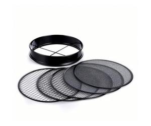 Relaxdays Setaccio da giardino 5 inserti Ø30 cm