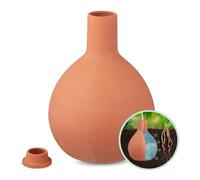 Relaxdays Sfera Irrigazione a Goccia, Olla in Ceramica per Annaffiare, Vaso Irrigatore Automatico Acqua 7,5L, Terracotta