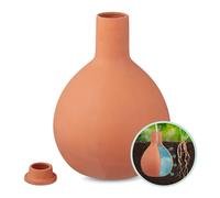 Relaxdays Sfera Irrigazione a Goccia, Olla in Ceramica per Annaffiare, Vaso Irrigatore Automatico Acqua 7,5L, Terracotta