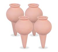 Relaxdays Sfere da Irrigazione a Goccia, Set 4 Coni in Argilla, Annaffiatura Automatica per Piante in Vaso, Terracotta, Ceramica