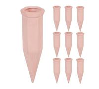 Relaxdays Sfere da Irrigazione a Goccia, Set da 10, Coni per Bottiglie da 1,5 Litri, Irrigatore per Piante, Terracotta, Ceramica