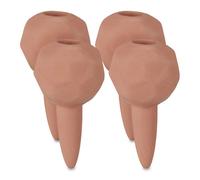 Relaxdays Coni Annaffiatori in Set da 4, Sfere di Irrigazione Ø 6 cm, Ceramica, Irrigatori a Goccia per Vasi, Terracotta