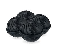 Set 4 Sfere Lavatrice Lavaggio Ecologico Alternativa Palle Eco Detersivo Nero