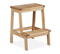 Sgabello a scaletta Sgabellino pratico 2 gradini Naturale Sgabello per bambini