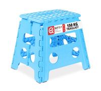 Relaxdays Sgabello blu pieghevole