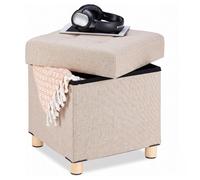 Relaxdays Sgabello con contenitore