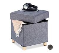Relaxdays Sgabello con contenitore