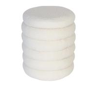 Relaxdays Sgabello con vano Contenitore, Rivestimento Bouclé Effetto Teddy, 44x37x37 cm, Bianco, Stile Boho/Skandi