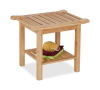 Sgabello da bagno in bambù Panchetta portafiori 5,2 kg 32,5 x 36 cm 40,5 cm