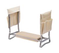 Relaxdays Sgabello da giardino con tasche