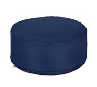 Relaxdays Sgabello Gonfiabile da Esterno, Pouf Arredo Outdoor, Poggiapiedi Rotondo da Giardino, HxD: 26x56 cm, Blu, Poliestere