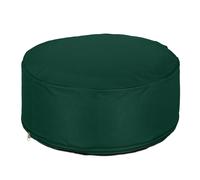 Relaxdays Sgabello Gonfiabile da Esterno, Pouf Arredo Outdoor, Poggiapiedi Rotondo da Giardino, HxD: 26x56 cm, Verde, Poliestere