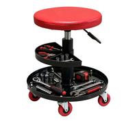 Relaxdays Sgabello officina regolabile con vani