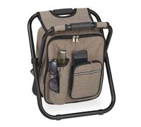 Relaxdays Sgabello pieghevole con borsa attaccata