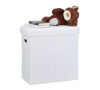 Relaxdays Sgabello pieghevole e portaoggetti