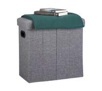 Relaxdays Sgabello pieghevole e portaoggetti