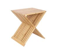Relaxdays Sgabello Porta Vaso da Interni, Rialzo per Piante, HxLxP: 44x40x33 cm, Supporto Pieghevole in bambù, Naturale