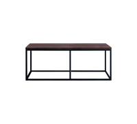Relaxdays Sitzbank Panchina, Sala da Pranzo, Soggiorno e corridoio, 47 x 120 x 30 cm, in Metallo, Industriale/Nero, Fibra di Legno, Ferro, 47x120x30 cm