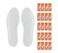 Relaxdays Solette Auto-Riscaldanti, 20 Paia, Formato L, Suole Termiche per Scarpe, Scalda Piedi per 8 Ore, Bianco, Tessuto Non Tessuto