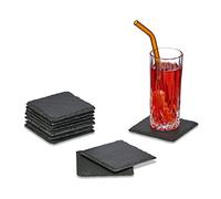 Sottobicchieri in ardesia Sottotazza elegante 10 pz. Grigio 130 g