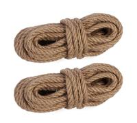Relaxdays Spago di Iuta 12 mm, 2 Rotoli Juta 10 m Corda Ecosostenibile per Artigianato, Imballaggio, Marrone Naturale