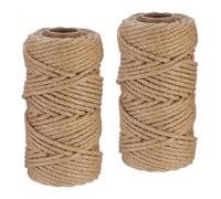 Corda di iuta Spago ecologico 100 m Marrone Corda naturale Filo di juta 2 rotoli