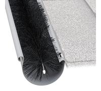 Relaxdays Spazzola per Grondaia, HxD: 400x10 cm, Anti Foglie, Sporco e Difesa da Volatili, Plastica e Acciaio, Nero